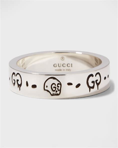 gucci ghost ring size|Gucci Ghost 6mm Sterling Silver Ring .